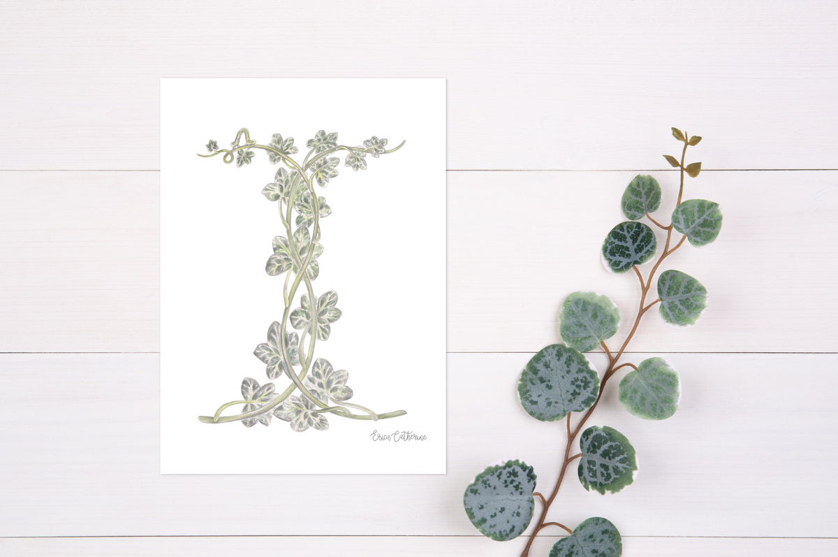 Letter I Woodland Alphabet Fine Art Print