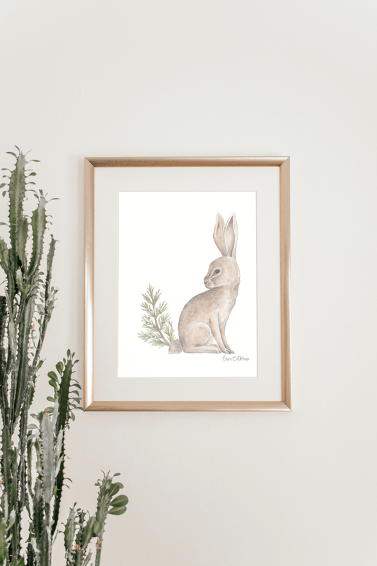 Letter J Woodland Alphabet Fine Art Print