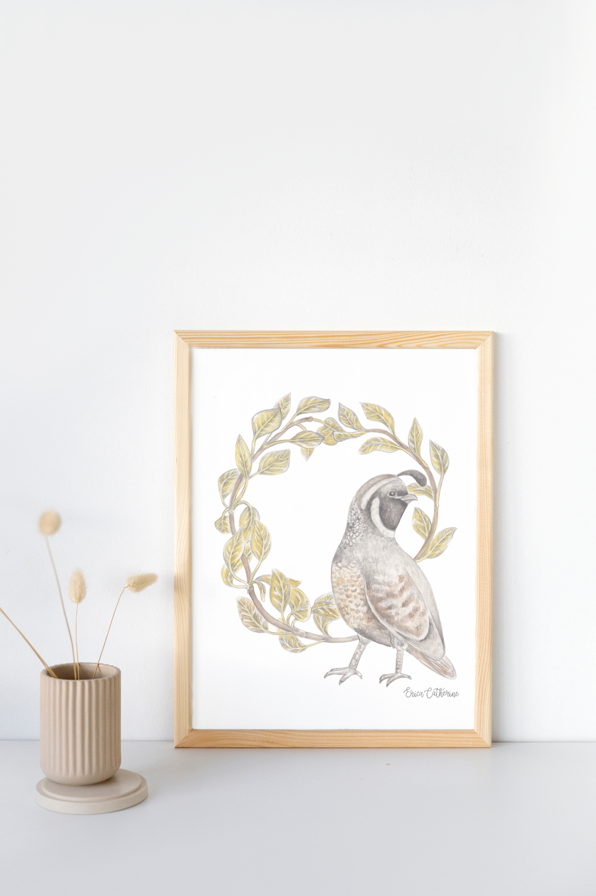 Letter Q Woodland Alphabet Fine Art Print