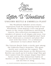 Load image into Gallery viewer, Letter U Woodland Alphabet Fine Art Print
