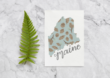 Load image into Gallery viewer, Maine State Map Art Print
