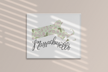 Load image into Gallery viewer, Massachusetts State Map Art Print
