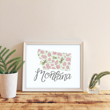 Load image into Gallery viewer, Montana State Map Art Print
