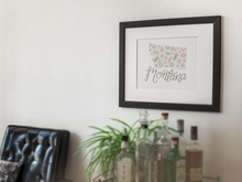 Load image into Gallery viewer, Montana State Map Art Print
