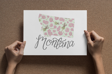 Load image into Gallery viewer, Montana State Map Art Print
