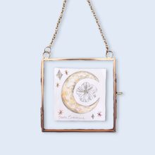 Load image into Gallery viewer, Moon and Evening Primrose Tiny Original Artwork Framed
