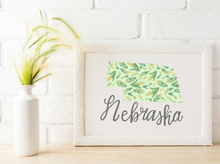 Load image into Gallery viewer, Nebraska State Map Art Print
