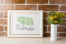 Load image into Gallery viewer, Nebraska State Map Art Print
