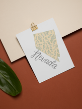 Load image into Gallery viewer, Nevada State Map Art Print
