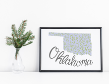 Load image into Gallery viewer, Oklahoma State Map Art Print

