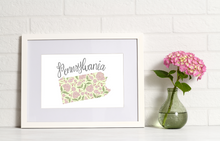 Load image into Gallery viewer, Pennsylvania State Map Art Print
