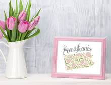 Load image into Gallery viewer, Pennsylvania State Map Art Print
