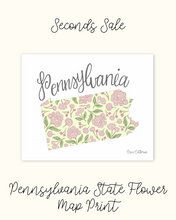 Load image into Gallery viewer, Pennsylvania State Flower Map - Seconds Sale
