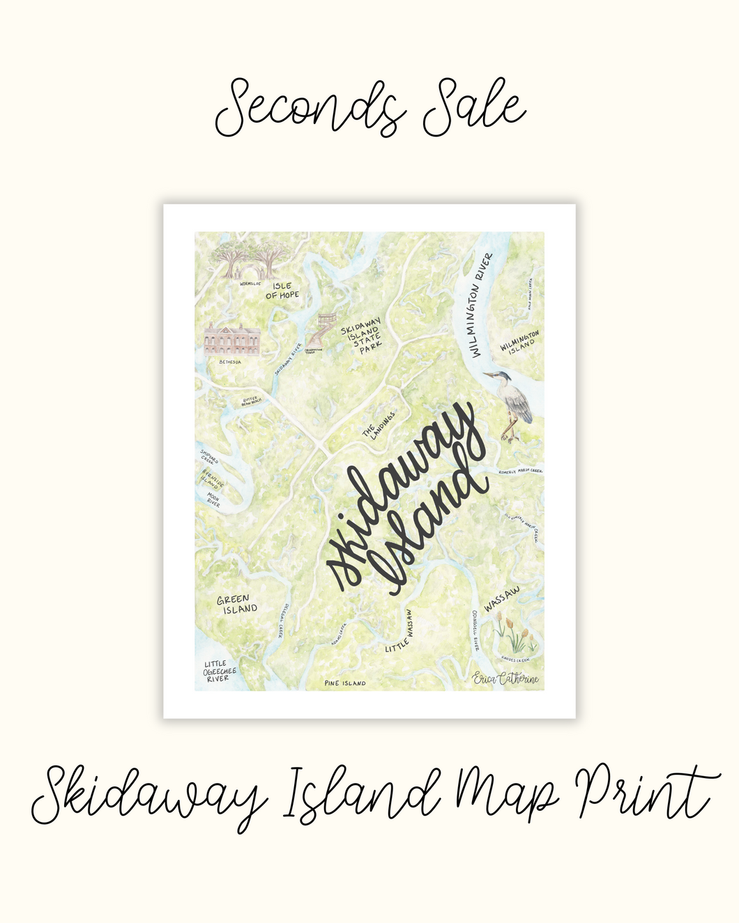 Skidway Island Map - Seconds Sale