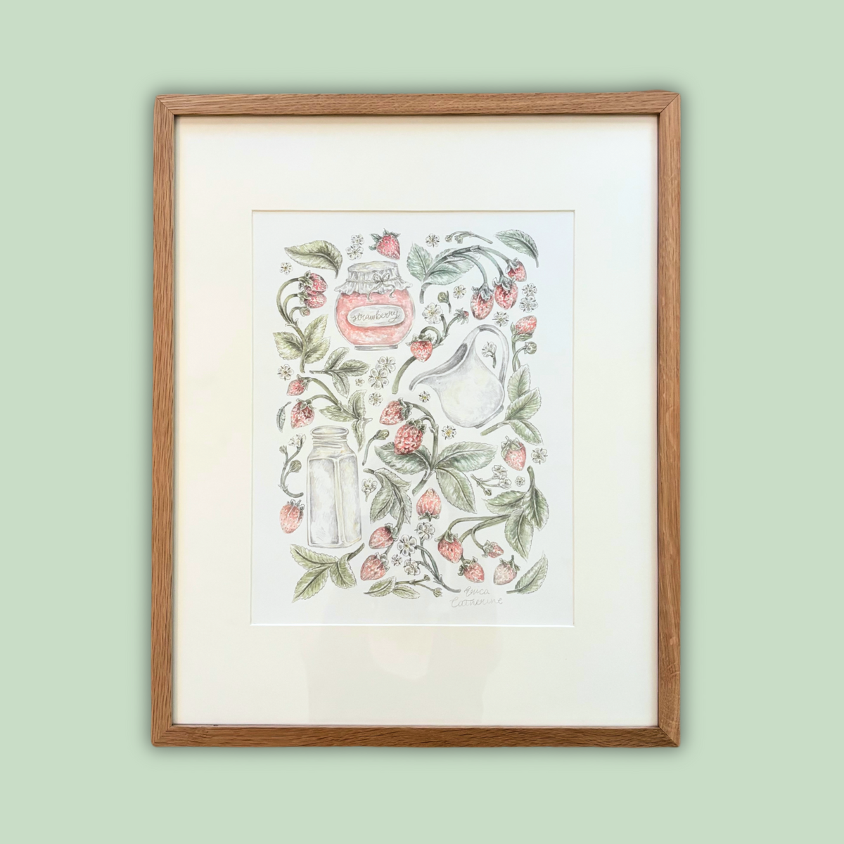 Strawberries and Cream Original Artwork