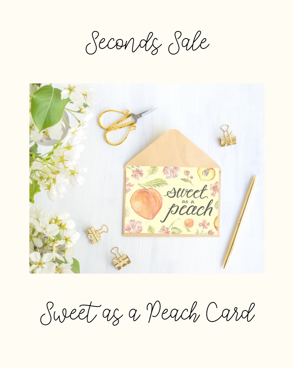 Sweet as a Peach Card - Seconds Sale