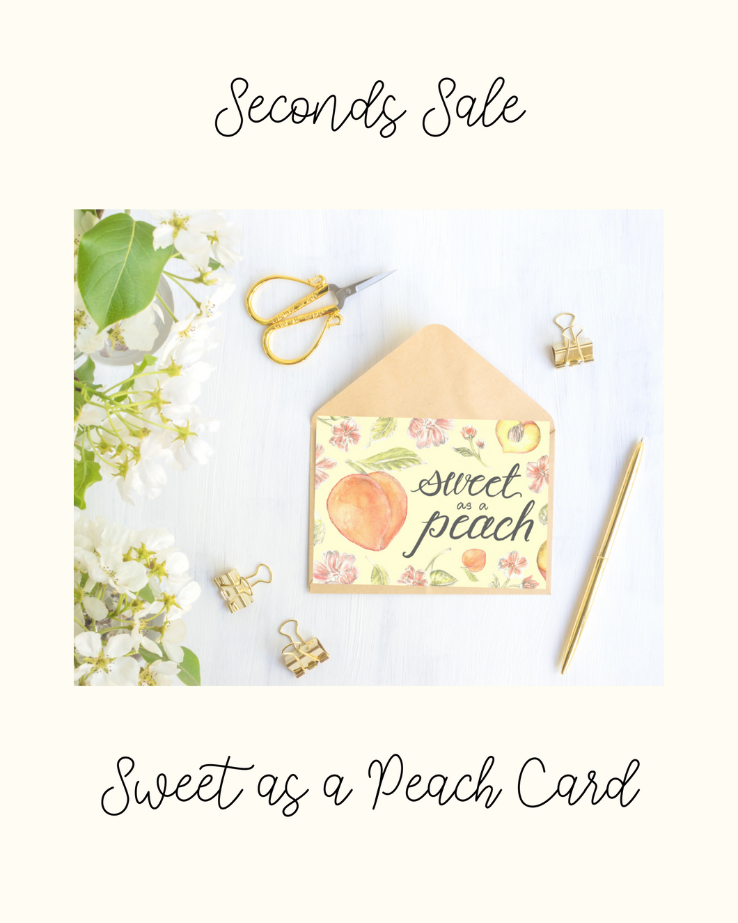 Sweet as a Peach Card - Seconds Sale