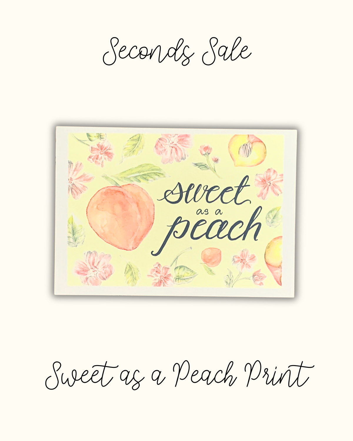 Sweet as a Peach 5x7" Print - Seconds Sale