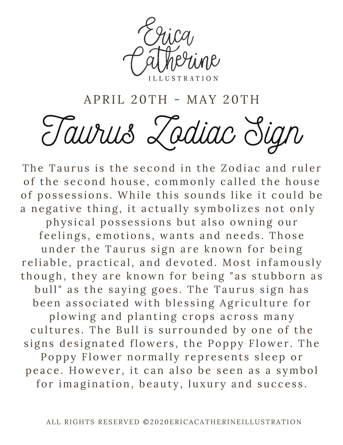 Taurus Zodiac Sign - Seconds Sale