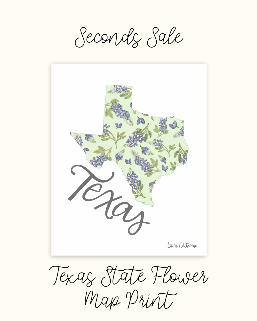 Texas State Map - Seconds Sale