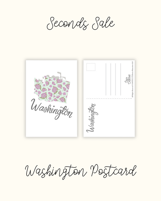 Washington State Map Postcard - Seconds Sale