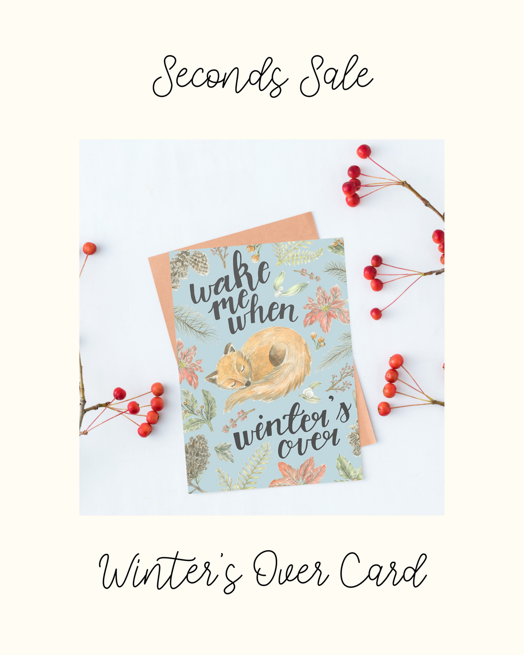 Wake me when winter's over card - Seconds Sale