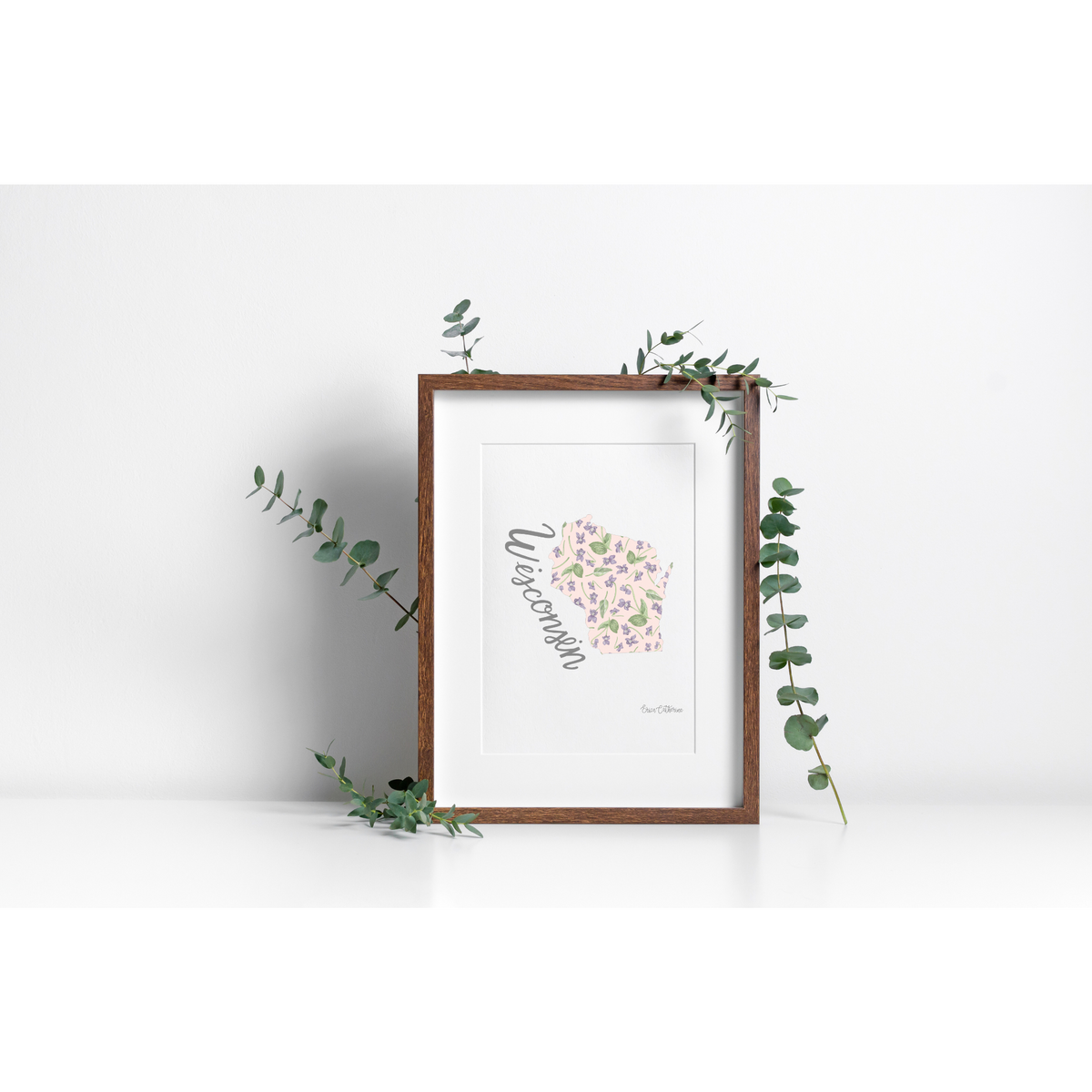 Wisconsin State Map Art Print