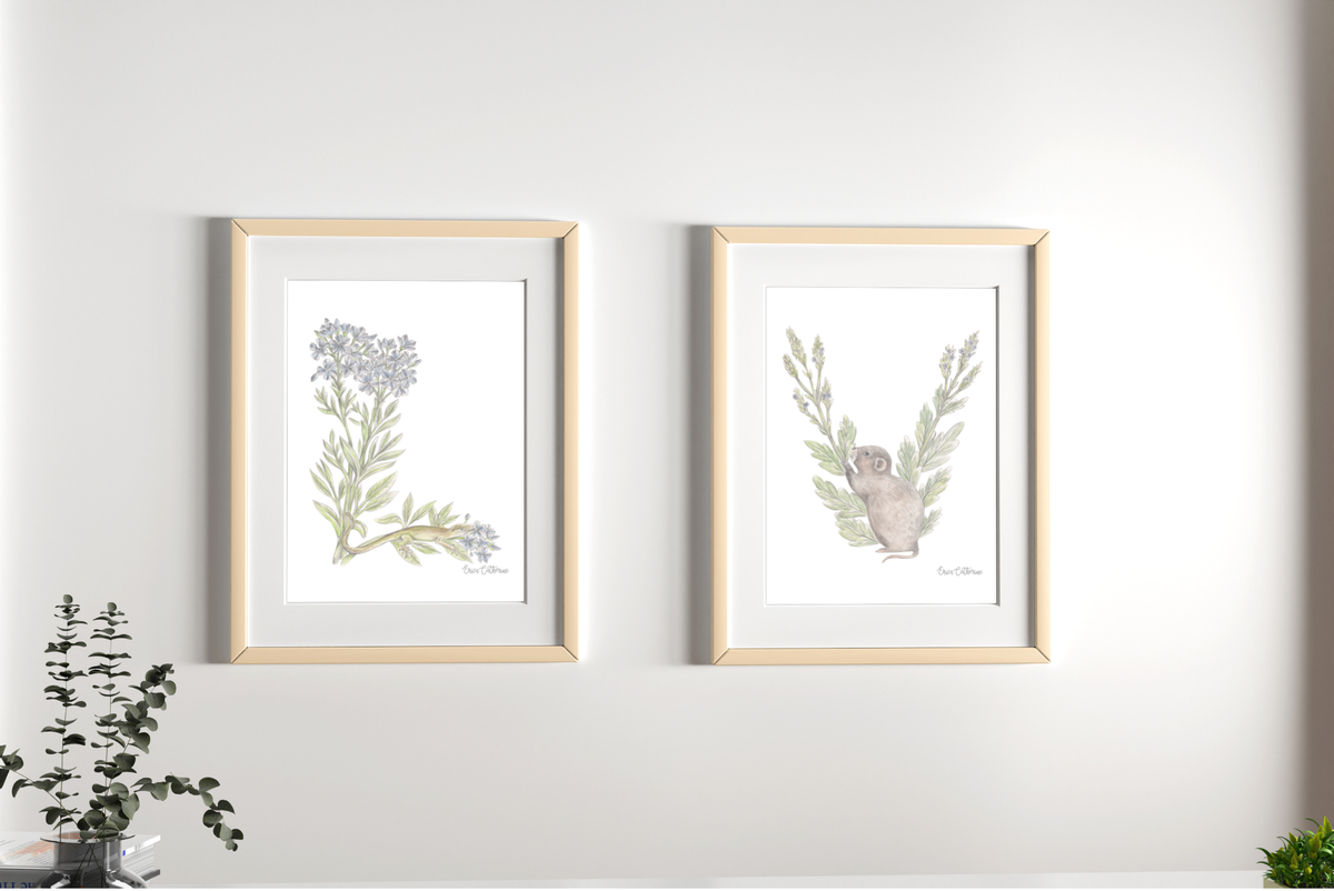 Letter L Woodland Alphabet Fine Art Print