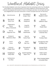 Load image into Gallery viewer, Custom Woodland Alphabet Name Fine Art Print
