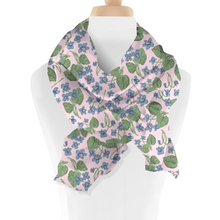 Load image into Gallery viewer, Meadow Violet Flower Scarf
