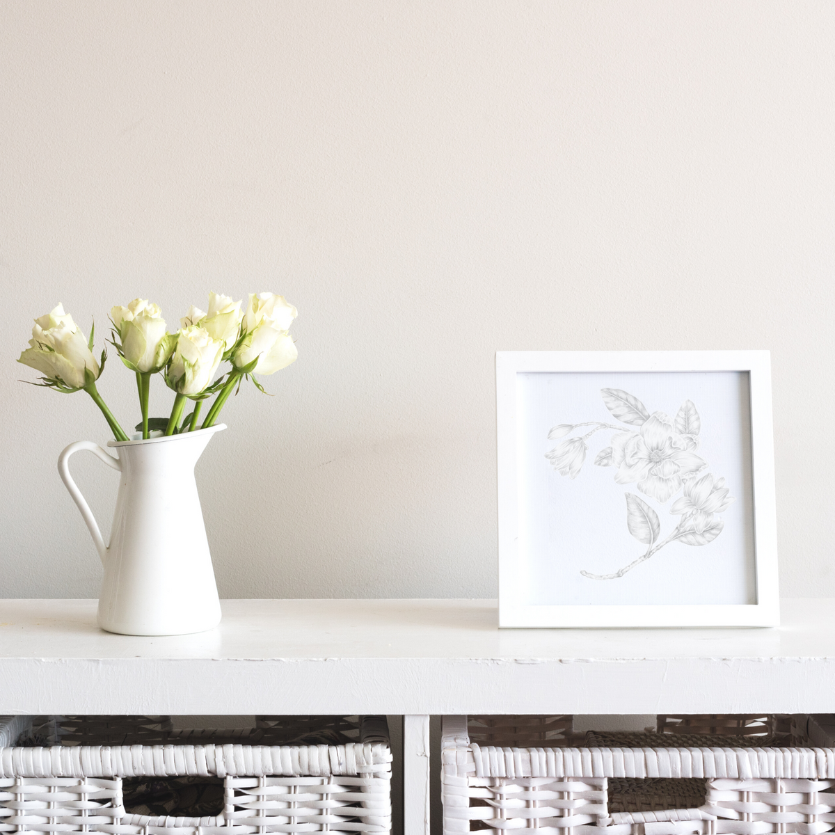 Magnolia Flower Art Print