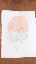 Load and play video in Gallery viewer, October Birth Flower - Cosmos Mini Original Drawing
