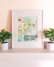 Load image into Gallery viewer, Savannah Georgia Map Art Print
