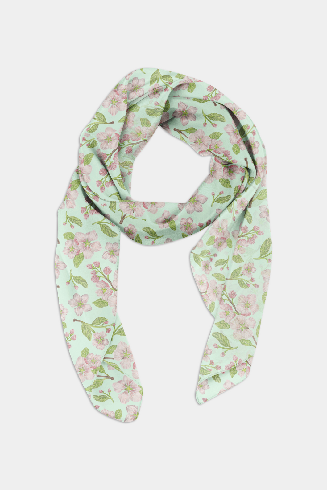 Apple Blossom Scarf - Arkansas State Flower - Michigan State Flower