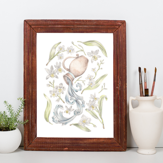 Aquarius Sign Art Print