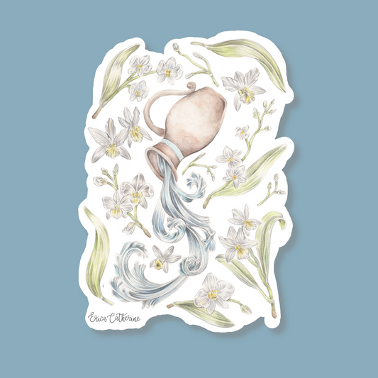 Aquarius Zodiac Sign Sticker