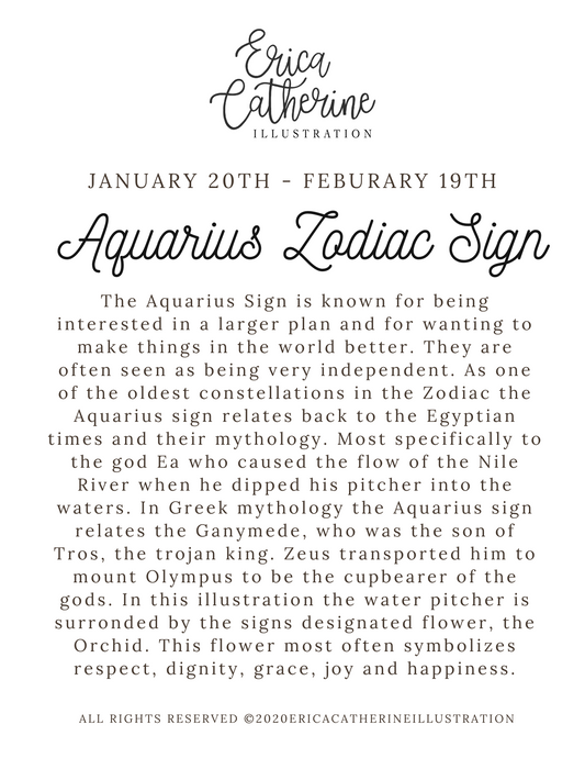 Aquarius Zodiac Sign Sticker