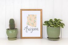 Load image into Gallery viewer, Arizona State Map Art Print
