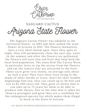 Load image into Gallery viewer, Arizona State Flower Map Vinyl Sticker
