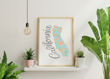 Load image into Gallery viewer, California State Map Art Print
