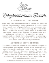 Load image into Gallery viewer, November Birth Flower - Chrysanthemum Mini Original Artwork
