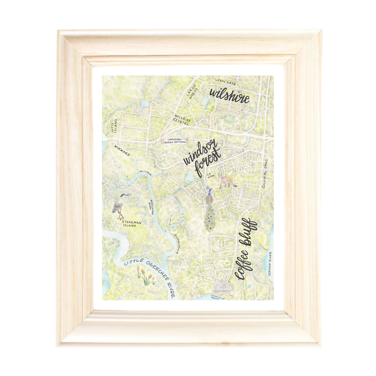 Windsor Forest and Coffee Bluff of Savannah Map