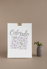 Load image into Gallery viewer, Colorado State Map Art Print
