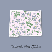Load image into Gallery viewer, Colorado State Flower Map Vinyl Sticker
