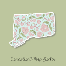 Load image into Gallery viewer, Connecticut State Flower Map Vinyl Sticker

