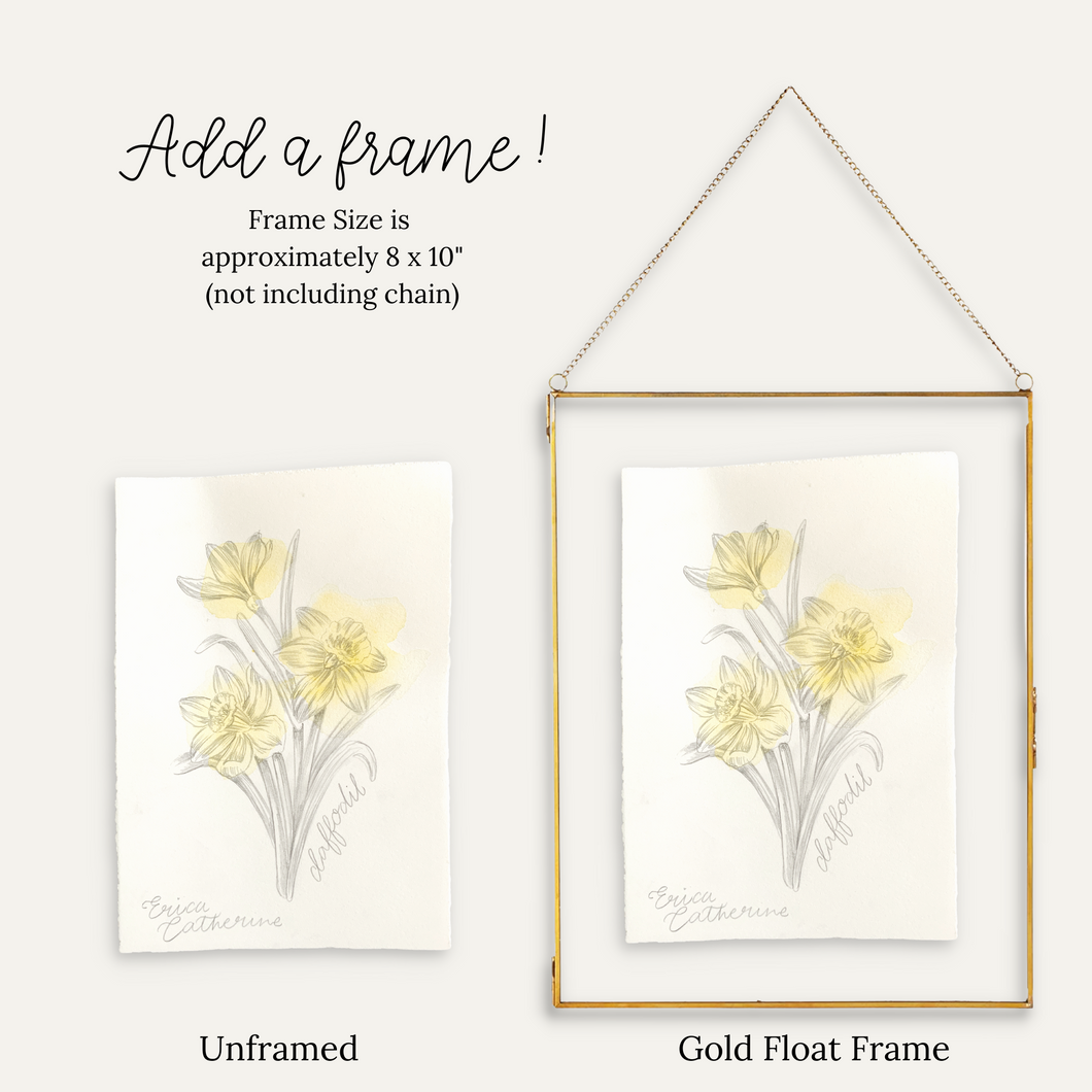 March Birth Flower - Daffodil Mini Original Artwork