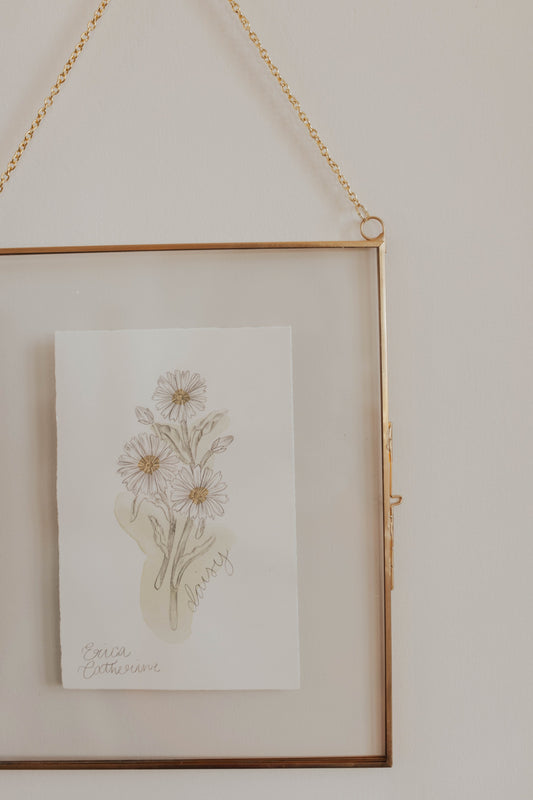 April Birth Flower - Daisy Mini Original Artwork