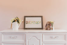 Load image into Gallery viewer, Custom Baby Name Flower Art Print
