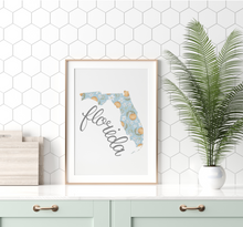 Load image into Gallery viewer, Florida State Map Art Print
