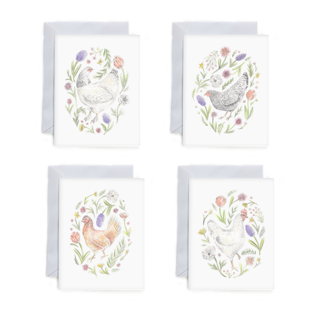 Backyard Chicken Note Card Set
